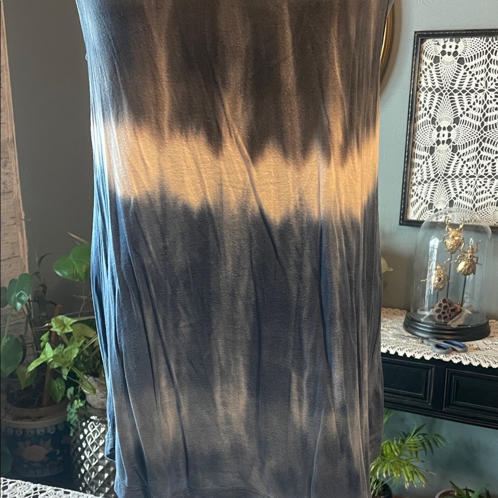 American Eagle Outfitters Navy Tie-Dye Tank Top - Picture 3 of 6